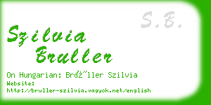 szilvia bruller business card